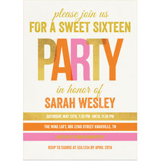 Big Bright Party Invitations