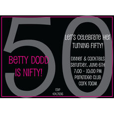 Big 5-0 Flat Invitation