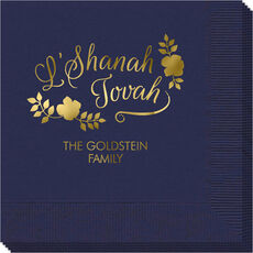 Floral L'Shanah Tovah Napkins