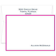 Triple Thick Champion Border Flat Note Cards - Raised Ink