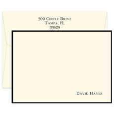 Triple Thick Champion Border Flat Note Cards - Raised Ink