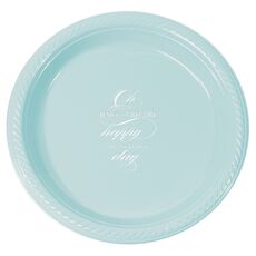 Personalized Romantic Oh Happy Day Plastic Plates