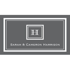 Gray Initial Flat Enclosure Cards