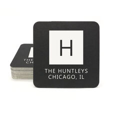 Block Initial Square Coasters