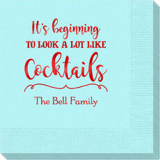 It's Beginning To Look A Lot Like Cocktails Napkins