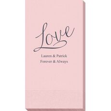 Expressive Script Love Guest Towels