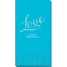 Expressive Script Love Guest Towels