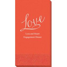 Expressive Script Love Guest Towels