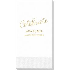 Expressive Script Celebrate Guest Towels
