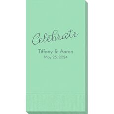 Expressive Script Celebrate Guest Towels