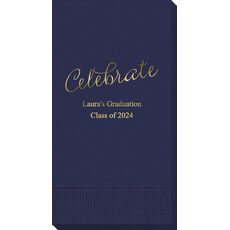 Expressive Script Celebrate Guest Towels