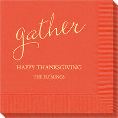 Expressive Script Gather Napkins