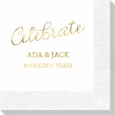 Expressive Script Celebrate Napkins