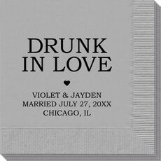 Drunk in Love Heart Napkins
