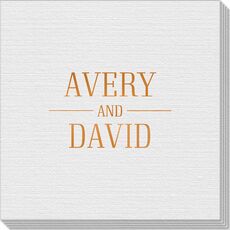 Modern Couple Detail Linen Like Napkins