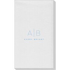 Duogram Initials Linen Like Guest Towels