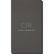 Duogram Initials Linen Like Guest Towels