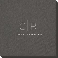 Duogram Initials Linen Like Napkins