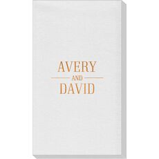 Modern Couple Detail Linen Like Guest Towels