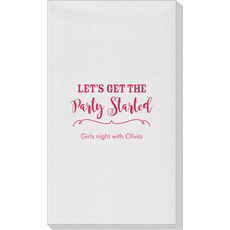 Let's Get the Party Started Linen Like Guest Towels