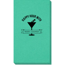 Happy Hour Martini Linen Like Guest Towels