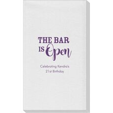 The Bar Is Open Linen Like Guest Towels