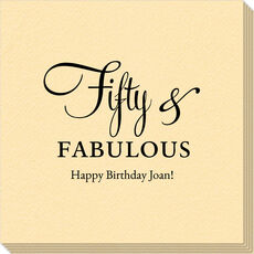 Fifty & Fabulous Linen Like Napkins
