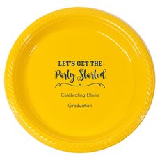 Personalized Let's Get the Party Started Plastic Plates