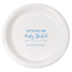 Personalized Let's Get the Party Started Plastic Plates