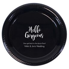 Personalized Hello Gorgeous Plastic Plates