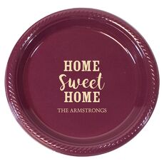 Personalized Home Sweet Home Plastic Plates