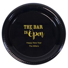 Personalized The Bar Is Open Plastic Plates