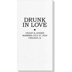 Drunk In Love Heart Luxury Deville Guest Towels
