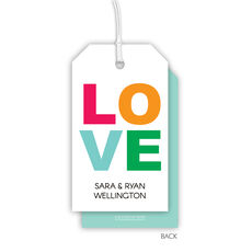 Colorful Love Hanging Gift Tags