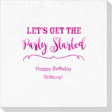 Let's Get the Party Started Luxury Deville Napkins