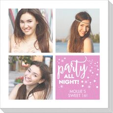 Party All Night Photo Napkins