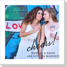 Cheers Script Photo Napkins