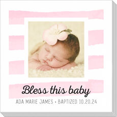 Pick Your Watercolor Stripes Photo Napkins