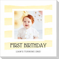 Pick Your Watercolor Stripes Photo Napkins