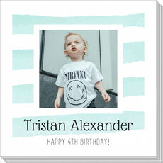 Pick Your Watercolor Stripes Photo Napkins