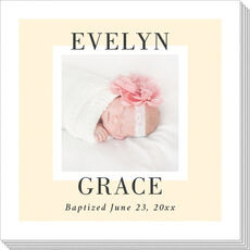 Colored Frame with Your Message Photo Napkins