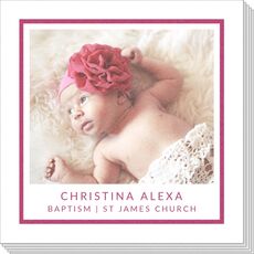 Bold Frame and Text Photo Napkins