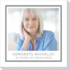 Bold Frame and Text Photo Napkins