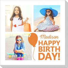 Happy Birthday Balloon Photo Napkins