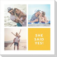 Four Block in Your Color Photo Napkins