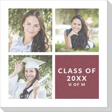 Four Block in Your Color Photo Napkins