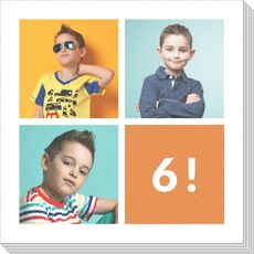 Four Block in Your Color Photo Napkins