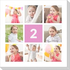 Nine Blocks in Your Color Photo Napkins