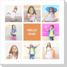 Nine Blocks in Your Color Photo Napkins