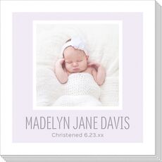 Your Text and Colored Frame Photo Napkins